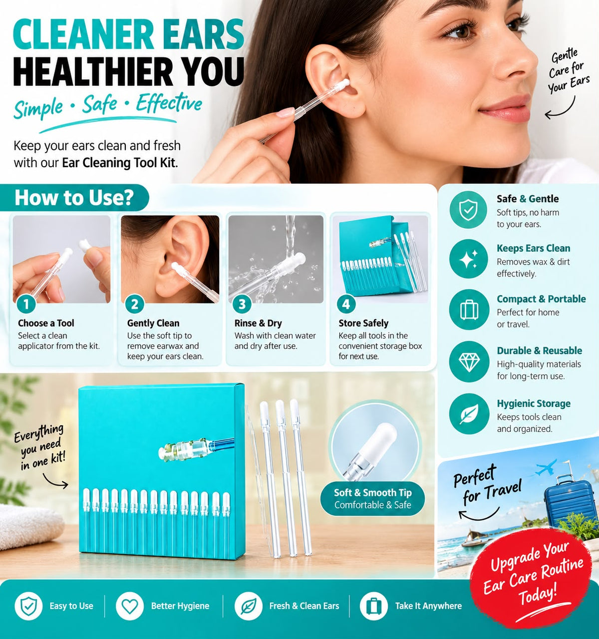 Ear Wax Cleaner Stick 24pcs (Pack of 1)