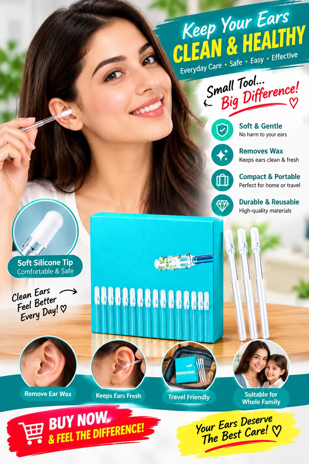 Ear Wax Cleaner Stick 24pcs (Pack of 1)